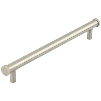 Loops Stylish Satin Nickel Cabinet Handle 224mm Ctrs For Modern InteriorsKitchen Drawer Pull Handle