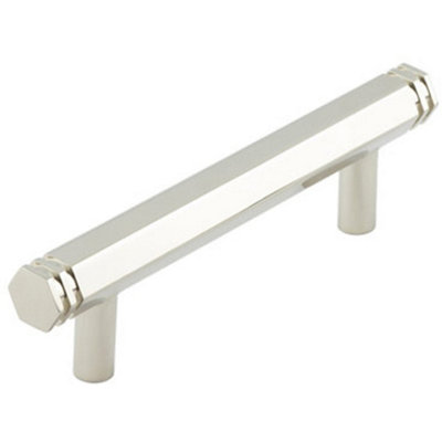 Loops Stylish 96mm Polished Nickel Cabinet Handle For Modern InteriorsKitchen Drawer Pull Handle