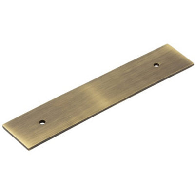 Loops Stylish Antique Brass Backplates For Cabinet Handle140X30mmKitchen Drawer Pull Handle from B&Q