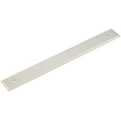 Loops Elegant Polished Nickel Backplate For Cabinet Handle 268X30mmKitchen Drawer Pull Handle from B&Q