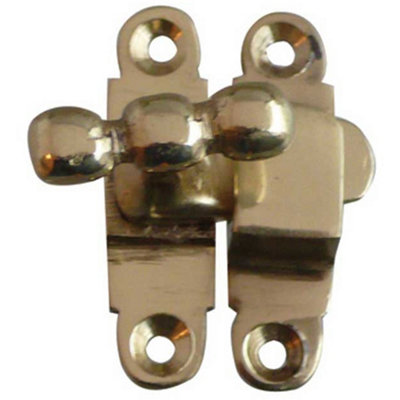 Loops Premium 40mm Polished Brass Showcase Catch For CabinetsCupboard Door Catch from B&Q