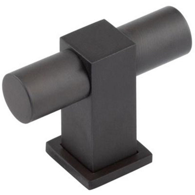 B&Q -  Stylish T Bar Cupboard Knob In Dark Bronze FinishKitchen Cabinet Knob