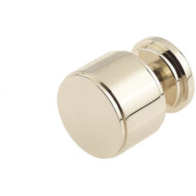 B&Q -  Stylish Stepped Cupboard Knob In Polished Nickel FinishKitchen Cabinet Knob