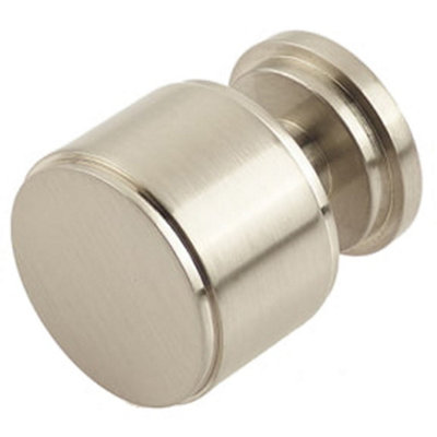 B&Q -  Elegant Stepped Cupboard Knob In Satin Nickel FinishKitchen Cabinet Knob