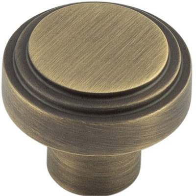 Loops 30mm Antique Brass Cupboard Knob For Modern InteriorsKitchen Cabinet Knob from B&Q