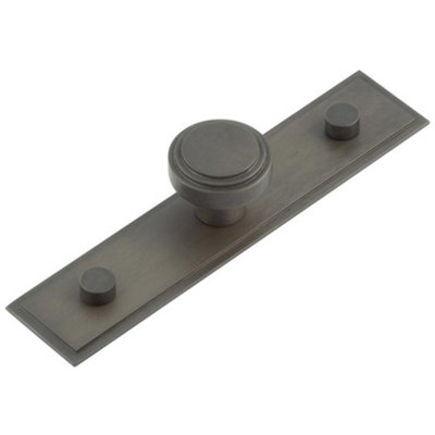 B&Q -  Stylish 30mm Stepped Cupboard Knob In Dark Bronze FinishKitchen Cabinet Knob