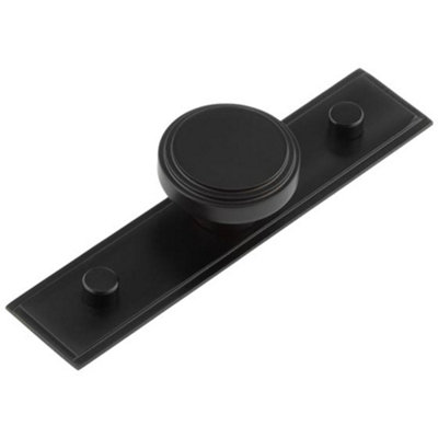 Loops 40mm Black Cupboard Knob With Stepped Backplate For Stylish InteriorsKitchen Cabinet Knob from B&Q