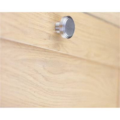 Loops Satin Nickel 40mm Cupboard Knob For Modern InteriorsKitchen Cabinet Knob from B&Q
