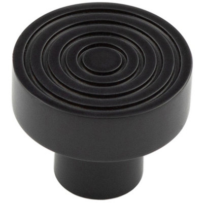 Loops Elegant 30mm Black Cupboard Knob For Stylish InteriorsKitchen Cabinet Knob from B&Q