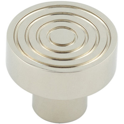 B&Q -  Elegant 30mm Polished Nickel Cupboard Knob For Stylish Home DecorKitchen Cabinet Knob