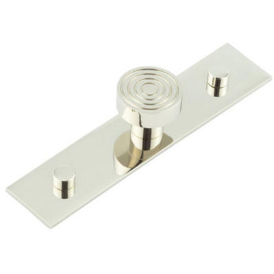 Loops Elegant 30mm Polished Nickel Cupboard Knob With BackplateKitchen Cabinet Knob from B&Q