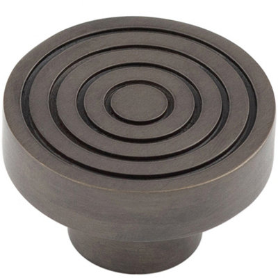 Loops Elegant 40mm Dark Bronze Cupboard Knob For Stylish InteriorsKitchen Cabinet Knob