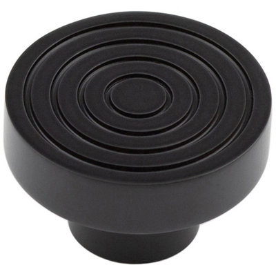 Loops Elegant 40mm Black Cupboard Knob For Stylish InteriorsKitchen Cabinet Knob