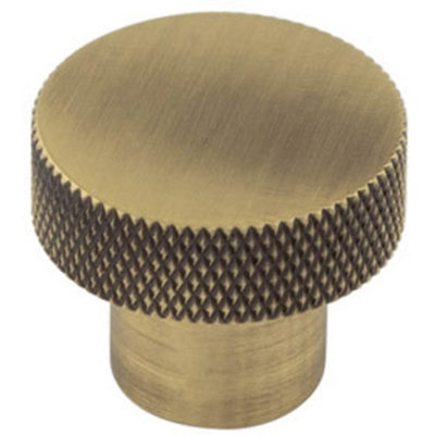 Loops Elegant 30mm Antique Brass Cupboard Knob For Stylish InteriorsKitchen Cabinet Knob from B&Q