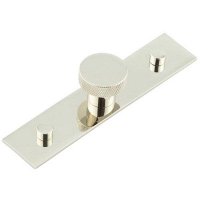 Loops Stylish 30mm Polished Nickel Cupboard Knob With BackplateKitchen Cabinet Knob from B&Q