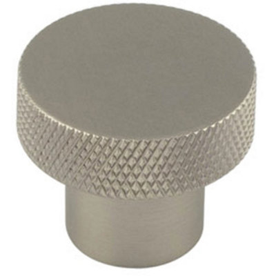 Loops Stylish 30mm Satin Nickel Cupboard Knob For Modern InteriorsKitchen Cabinet Knob from B&Q
