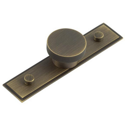 Loops Antique Brass 40mm Stepped Cupboard Knob For Stylish InteriorsKitchen Cabinet Knob from B&Q