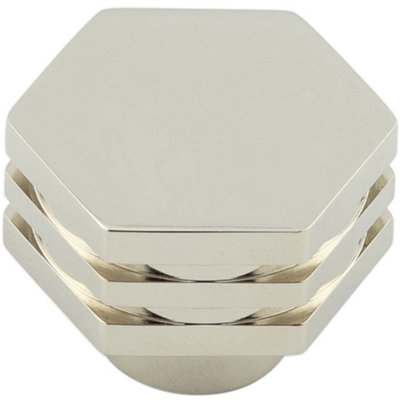 Loops 30mm Polished Nickel Cupboard Knob For Modern InteriorsKitchen Cabinet Knob from B&Q
