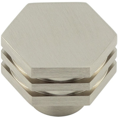 Loops 30mm Satin Nickel Cupboard Knob For Modern InteriorsKitchen Cabinet Knob from B&Q