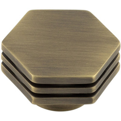 Loops Stylish 40mm Antique Brass Cupboard Knob For Modern InteriorsKitchen Cabinet Knob