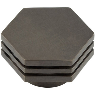 Loops Stylish 40mm Dark Bronze Cupboard Knob For Modern InteriorsKitchen Cabinet Knob