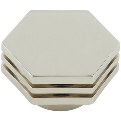 Loops Stylish 40mm Polished Nickel Cupboard Knob For Modern InteriorsKitchen Cabinet Knob from B&Q