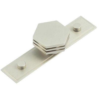 Loops 40mm Stepped Satin Nickel Cupboard Knob For Modern InteriorsKitchen Cabinet Knob from B&Q