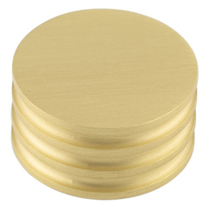 B&Q -  Elegant 40mm Satin Brass Cupboard Knob For Stylish InteriorsKitchen Cabinet Knob