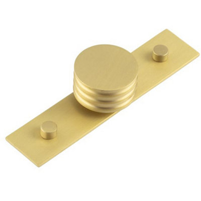 B&Q -  Stylish 40mm Satin Brass Cupboard Knob For Elegant InteriorsKitchen Cabinet Knob