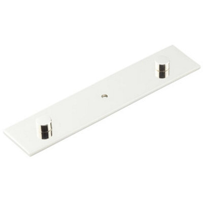 Loops Elegant Polished Nickel Backplate For Cupboard Knob140X30mmKitchen Cabinet Knob from B&Q