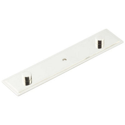 Loops Elegant Polished Nickel Backplate For Cupboard Knob 140X30mmKitchen Cabinet Knob from B&Q