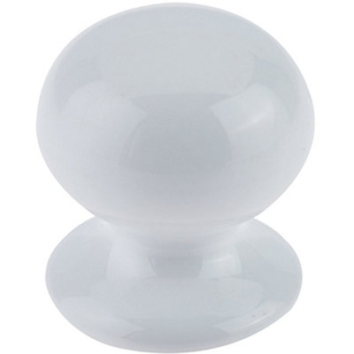 Loops Elegant 38mm White Porcelain Cupboard Knob For Traditional HomesKitchen Cabinet Knob
