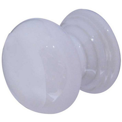 Loops Elegant 33mm White Porcelain Cupboard Knob For Timeless Kitchen DesignKitchen Cabinet Knob