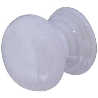 Loops Elegant 50mm White Porcelain Cupboard Knob For Classic StyleKitchen Cabinet Knob from B&Q