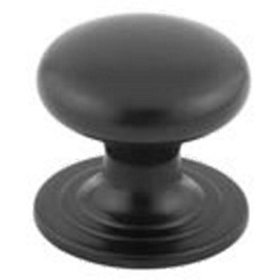 Loops Elegant 25mm Black Traditional Cupboard Knob For CabinetsKitchen Cabinet Knob
