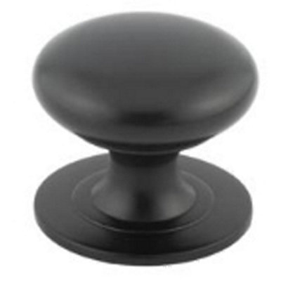 Loops 42mm Traditional Black Cupboard Knob For CabinetsKitchen Cabinet Knob