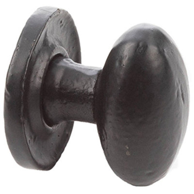 Loops Elegant Black Oval Cupboard Knob 27X36mm For Timeless InteriorsKitchen Cabinet Knob