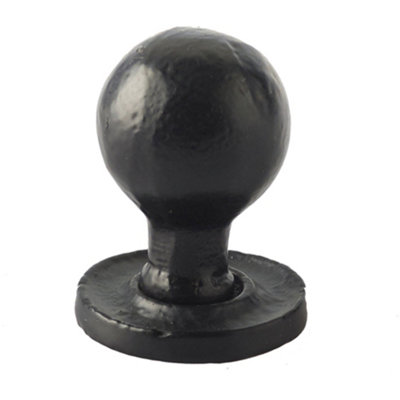 Loops Durable Round Black Cupboard Knob27X39mm For Timeless StyleKitchen Cabinet Knob