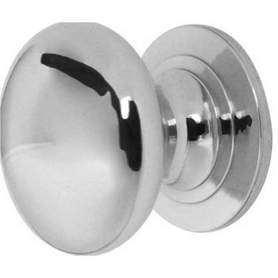 Loops Premium 42mm Polished Chrome Cupboard Knob For Elegant FurnitureKitchen Cabinet Knob from B&Q