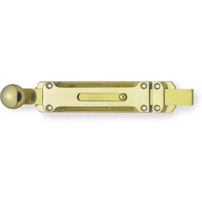 Loops Premium Polished Brass Architectural Door Bolts 350X35mm For Enhanced SecurityDoor Bolt Lock from B&Q