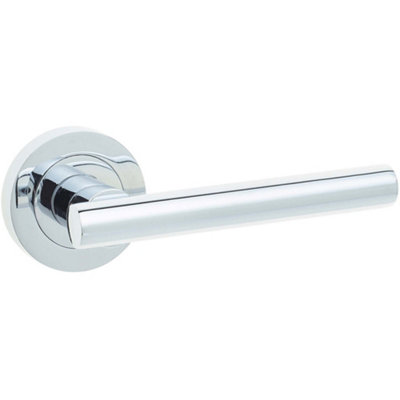 Loops Modern Polished Chrome Door Handle For Modern Interiors Interior Handle from B&Q