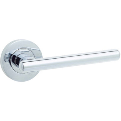 Loops Stylish Polished Chrome Door Handle For Modern Interiors Interior Handle from B&Q