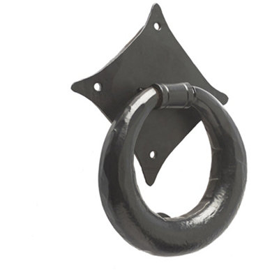 Loops Stylish 105mm Black Ring Door Knockers For Home EntrywaysExternal Outdoor Knocker from B&Q