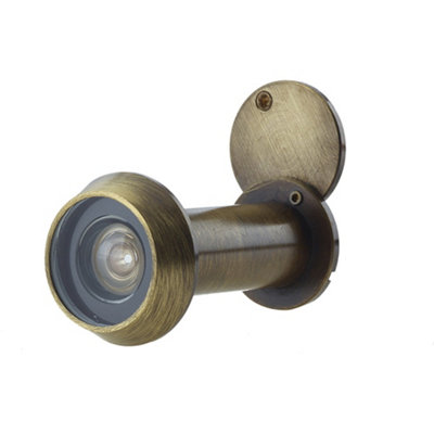 Loops 180 Degree Door Viewers For 35-55mm Doors With Intumescent Feature In Antique Brass Finish from B&Q