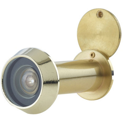 Loops 180 Degree Door Viewers For 35-55mm Doors With Satin Brass Finish from B&Q