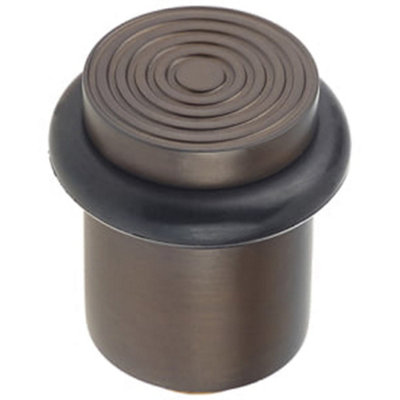 Loops Elegant Reeded Door Stops In Dark Bronze FinishSolid Brass & Rubber Stopper from B&Q