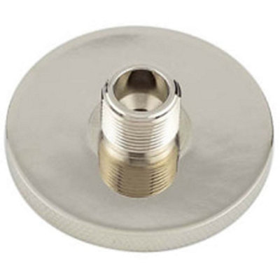 Loops Stylish 50mm Knurled Base Wall Mounted Doorstops In Polished Nickel FinishSolid Brass & Rubber Stopper from B&Q