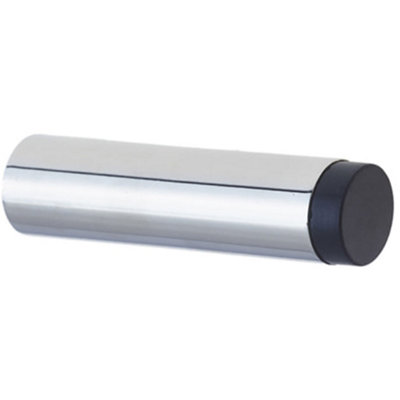Loops Elegant Wall Mounted Door Stops In Polished Nickel FinishSolid Brass & Rubber Stopper from B&Q