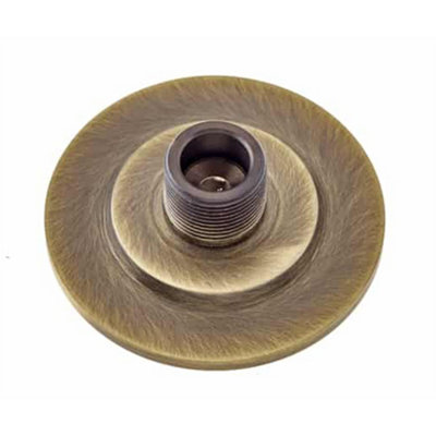 Loops Stylish Stepped Base Wall-Mounted Doorstops In Antique Brass FinishSolid Brass & Rubber Stopper from B&Q