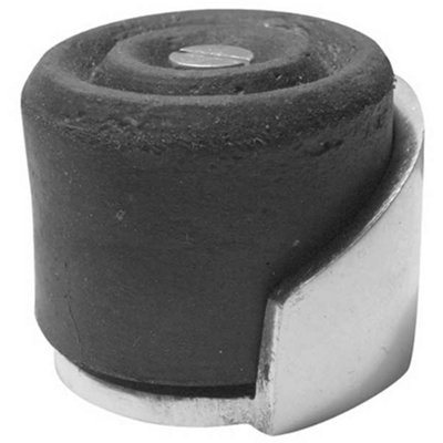Loops Durable Aluminium Floor Mounted Doorstops40X30mm Satin Anodised FinishRubber Stopper Protector from B&Q